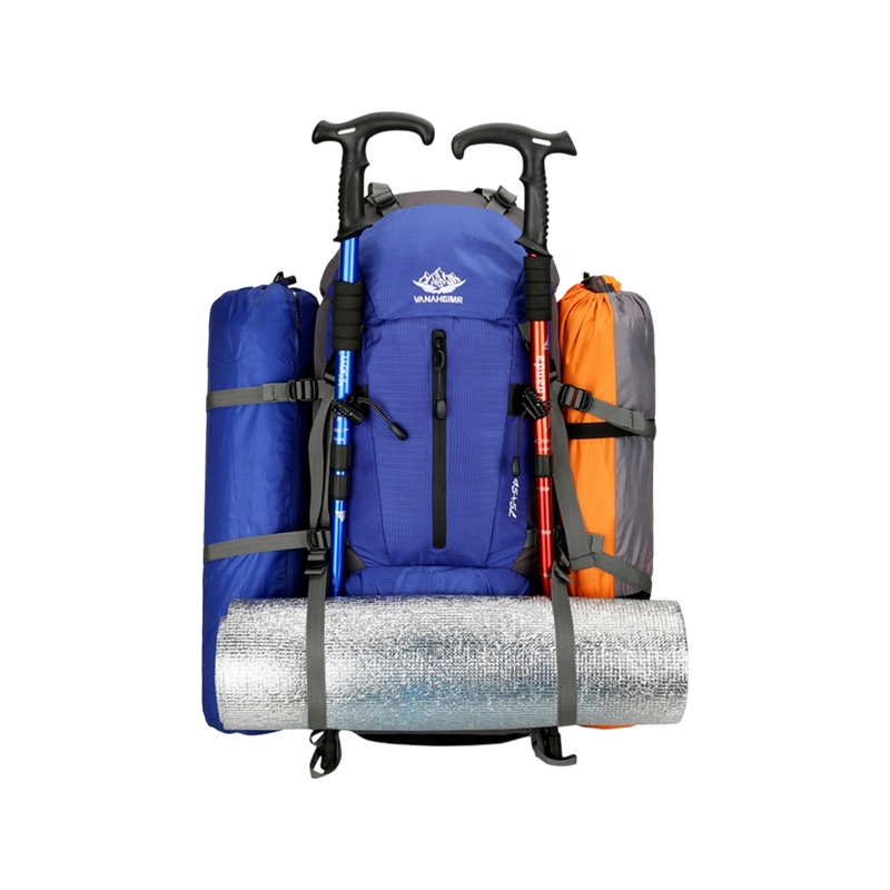 Malaking kapasidad na nylon na propesyonal na mountaineering backpack, multi-functional na sports double-shoulder mountaineering backpack