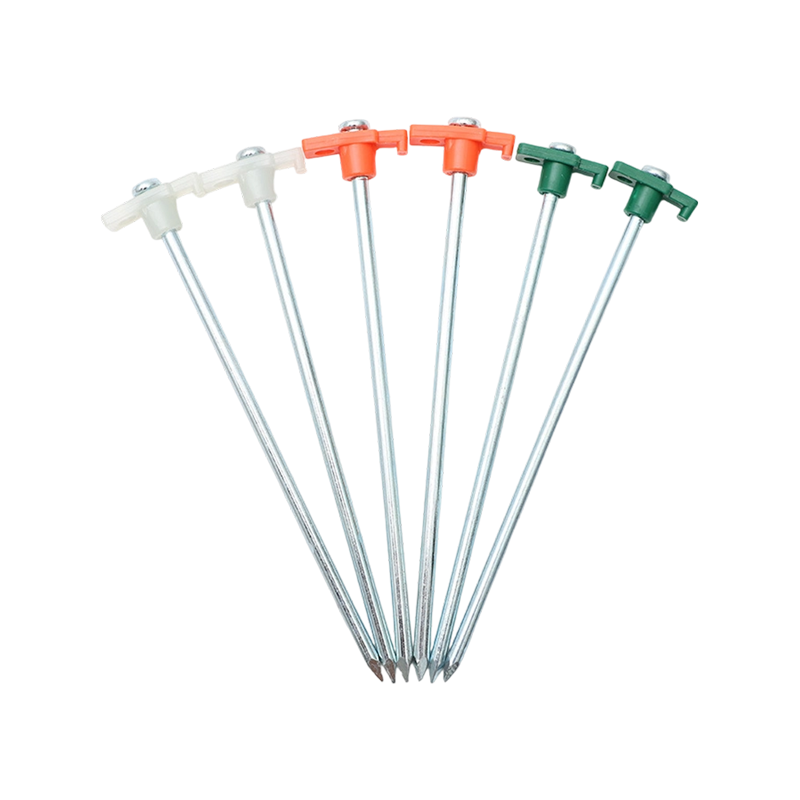 Outdoor camping tent na may 25cm ground stakes, beach tarpaulin, at windproof steel studs